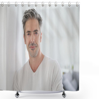 Personality  Attractive 50-year-old Man Shower Curtains