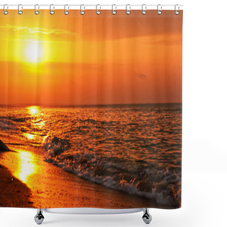 Personality  Sunset On The Sea Shower Curtains
