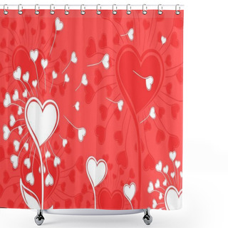 Personality  Dandelions With Hearts.  Shower Curtains