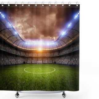 Personality  Football Stadium Background Shower Curtains