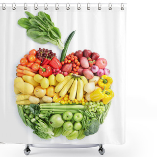 Personality  Apple: Healthy Food Shower Curtains