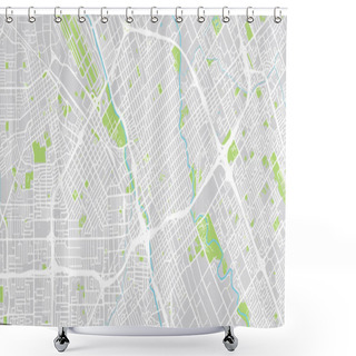 Personality  Urban Vector City Map Of SanJose, California, United States Of America Shower Curtains
