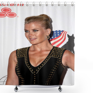 Personality  Actress Alison Sweeney Shower Curtains
