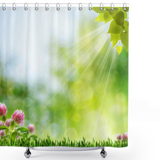Personality  Summer Morning. Abstract Natural Wallpaper Shower Curtains