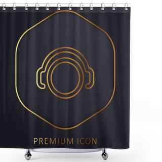 Personality  Aircraft Marshall Golden Line Premium Logo Or Icon Shower Curtains