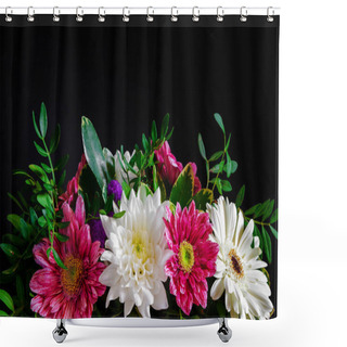 Personality  Various Composition Of Flowers As Background  Shower Curtains