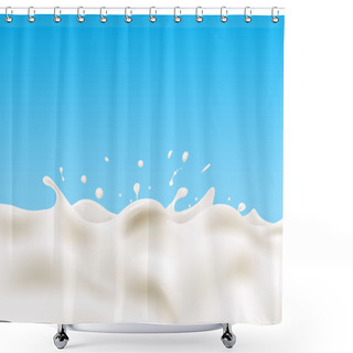 Personality  Tasty Milk Design Element Shower Curtains