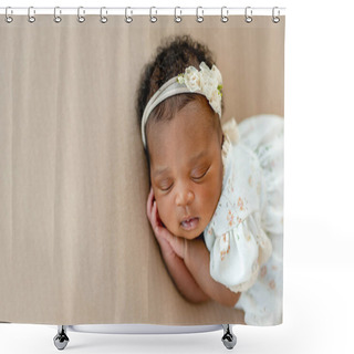 Personality  Cute Little Baby Sleeping Shower Curtains