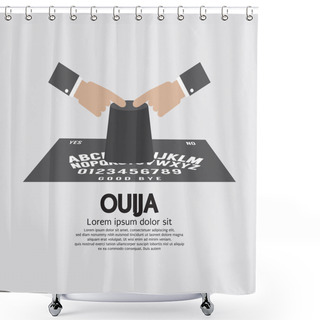 Personality  Ouija Board Playing Vector Illustration Shower Curtains