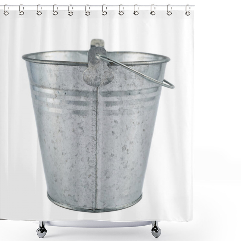 Personality  Metal Zinc Bucket Isolated Shower Curtains