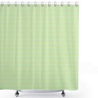 Personality  Striped Horizontal Green And White Pattern Texture Shower Curtains
