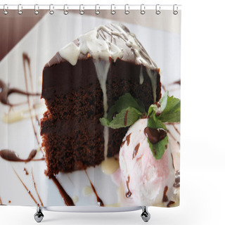 Personality  Cake And Ice Cream Shower Curtains