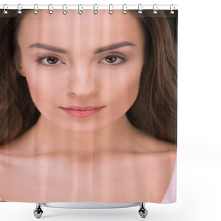 Personality  Beautiful Young Woman Shower Curtains