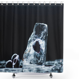 Personality  Ripe Cherry With Ice Cube  Shower Curtains
