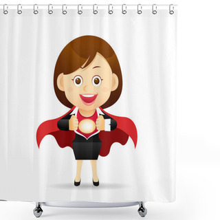 Personality  Beauty Businesswoman Character Shower Curtains