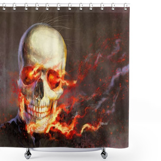 Personality  Hell-man, Skull  Shower Curtains