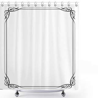 Personality  Simple Ornamental Decorative Frame Shower Curtains