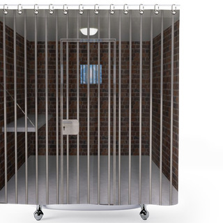 Personality  The Interior Of The Prison Cell Shower Curtains