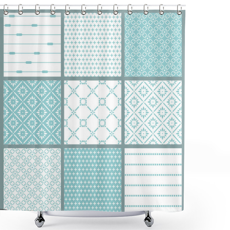 Personality  Seamless Backgrounds Collection - Vintage Tile Shower Curtains