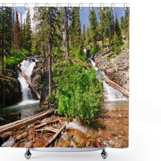 Personality  Double Cascades In The Americna Wesy Shower Curtains