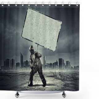 Personality  Nuclear Future Shower Curtains