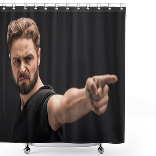 Personality  Angry Bearded Man Shower Curtains