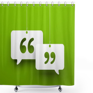 Personality  Chat Symbol And Quotation Mark Shower Curtains