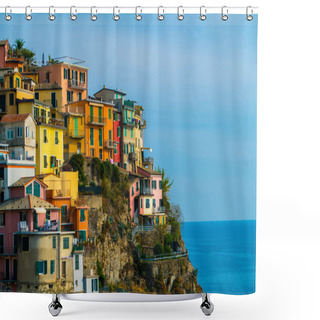 Personality  Colorful Houses In Manarola, Cinque Terre - Italy Shower Curtains