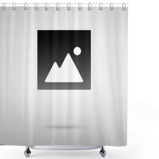 Personality  Image Sign Black Icon Shower Curtains