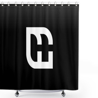 Personality  Monogram Letter CC Logo Design Vector Template Shower Curtains