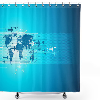 Personality  Map Site Business Shower Curtains