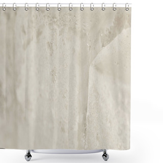 Personality  Close Up View Of Frozen Fresh Textured Ice Cubes Shower Curtains