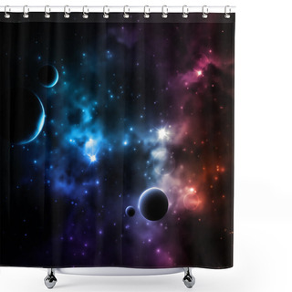 Personality  Galaxy Background Shower Curtains