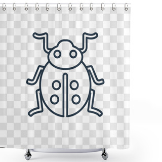 Personality  Ladybug Icon In Trendy Design Style. Ladybug Icon Isolated On Transparent Background. Ladybug Vector Icon Simple And Modern Flat Symbol For Web Site, Mobile, Logo, App, UI. Ladybug Icon Vector Illustration, EPS10. Shower Curtains