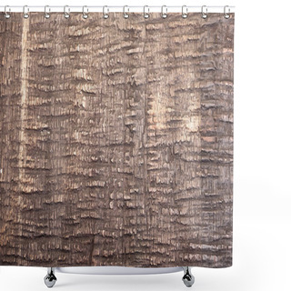 Personality  Close-up Shot Of Brown Wooden Texture Shower Curtains