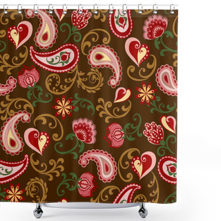 Personality  Seamless Pattern In Ethnic Traditional Style. Shower Curtains