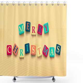 Personality  Words Merry Christmas Shower Curtains