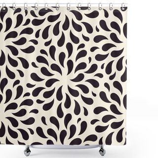 Personality  Vector Seamless Pattern. Floral Vintage Backgrounds Drops Foliag Shower Curtains