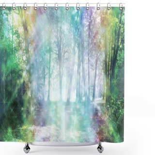 Personality  Magical Spiritual Woodland Energy Shower Curtains