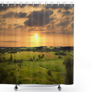 Personality  Sunset Landscape Shower Curtains