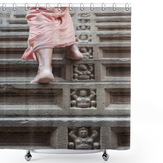 Personality  Steps Of A Buddhist Temple, Ceylon, Kandy, Temple Of The Tooth Shower Curtains