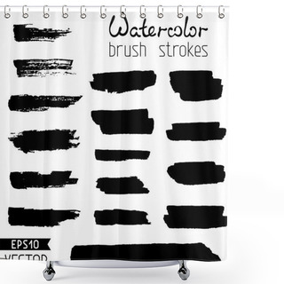 Personality  Hand-painted Brush Strokes. Shower Curtains