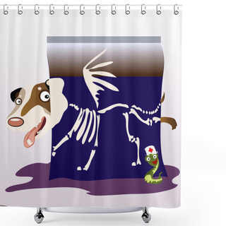 Personality  The Dog On The X-ray Shower Curtains