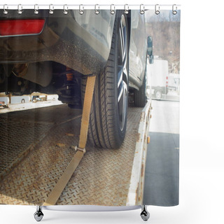 Personality  New Car Transported Shower Curtains