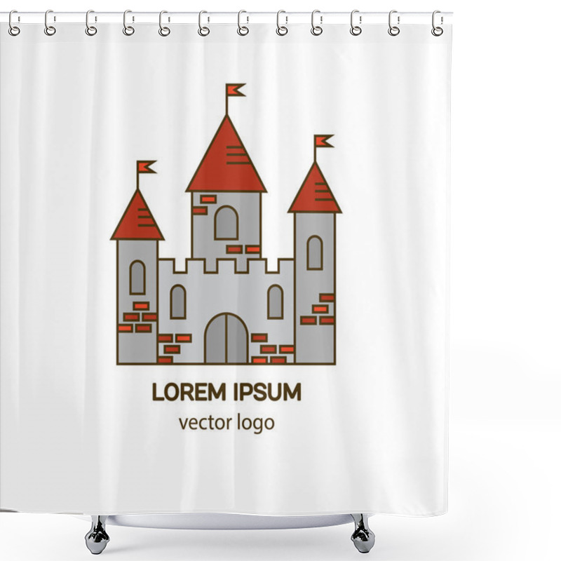 Personality  Medieval Castle Logo Shower Curtains