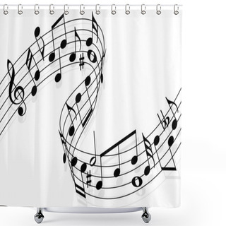 Personality  Music Notes Shower Curtains