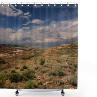 Personality  Landscape Of The Slopes Canyon In Ustyurt Shower Curtains