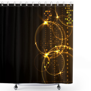 Personality  Glowing Techno Background Shower Curtains