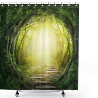 Personality  Magic Dark Forest Shower Curtains