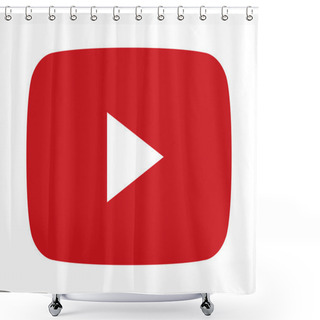 Personality  Play Button Shower Curtains
